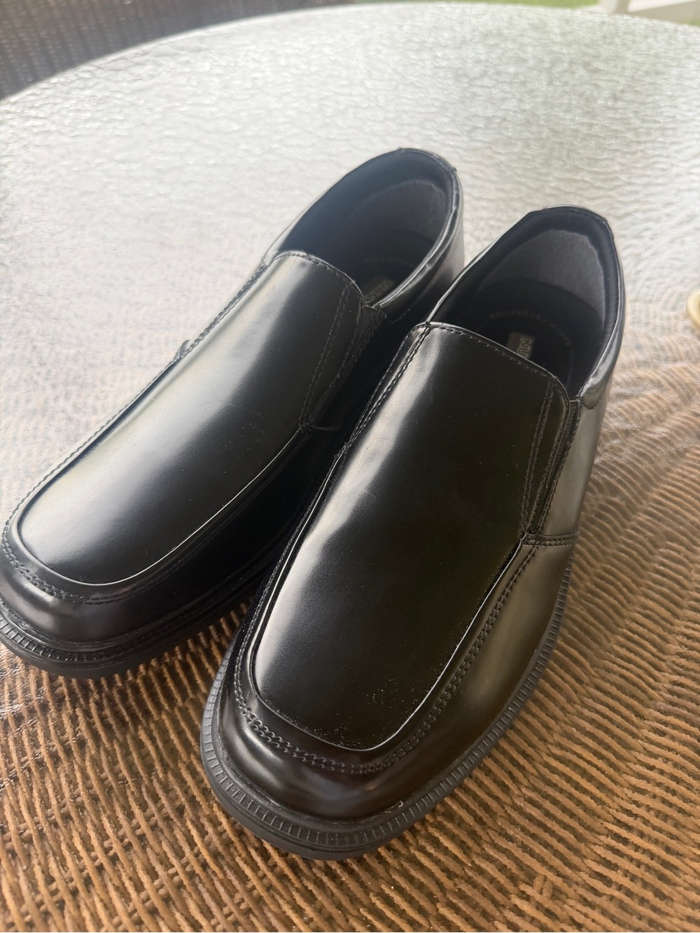 Nunn Bush Men's Black Slip-On Leather Loafers
